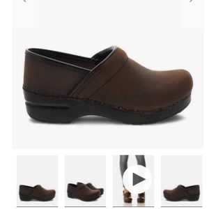 Dansko Clogs Professional Antiqued Brown